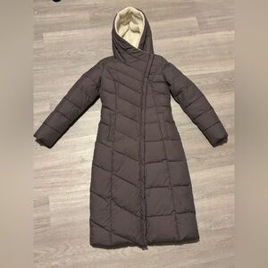 Ice Bear Parka Sz Small/medium Charcoal Mauve Purple Full Length Bio Down Winter
